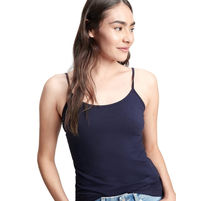 Top de tirantes entallado GAP para mujer, azul marino, talla XL