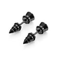 thumbnail image 2 of Cool Stainless Steel Men's Stud Screw Black Earrings for men, 7mm Diameter (with Branded Gift Box), 2 of 7