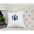 thumbnail image 2 of Gift Wrapped 18 Inch Navy Blue Holiday Print Decorative Throw Pillow, 2 of 2