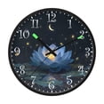 thumbnail image 2 of Voice Activated Clock with Glow Light 12 Inch Large Silent Wall Clock Battery Operated for Home Decor Serene Blue Lotus Flower, 2 of 8