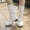 White, variant on BONIXOOM Rain Boots For Women Flat Heel Rubber Zip-Up Mid-Calf Winter White
