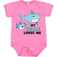 thumbnail image 3 of Inktastic My Uncle Loves Me with Cute Sharks Boys or Girls Baby Bodysuit, 3 of 5