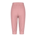 thumbnail image 5 of Pants for Women Casual Sweat Capris 4Th Of July American Flag Independence Day Print Bottom Drawstring Joggers Elastic Womens Pants Pink S, 5 of 6