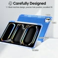 thumbnail image 6 of Allytechgroup for iPad Pro 11 Inch Clear Case 2024 (M4), [Built-in Pencil Holder] Anti Yellowing Slim Lightweight Shockproof Protective Back Cover for iPad Pro 11 2024 Women Men, Blue, 6 of 7