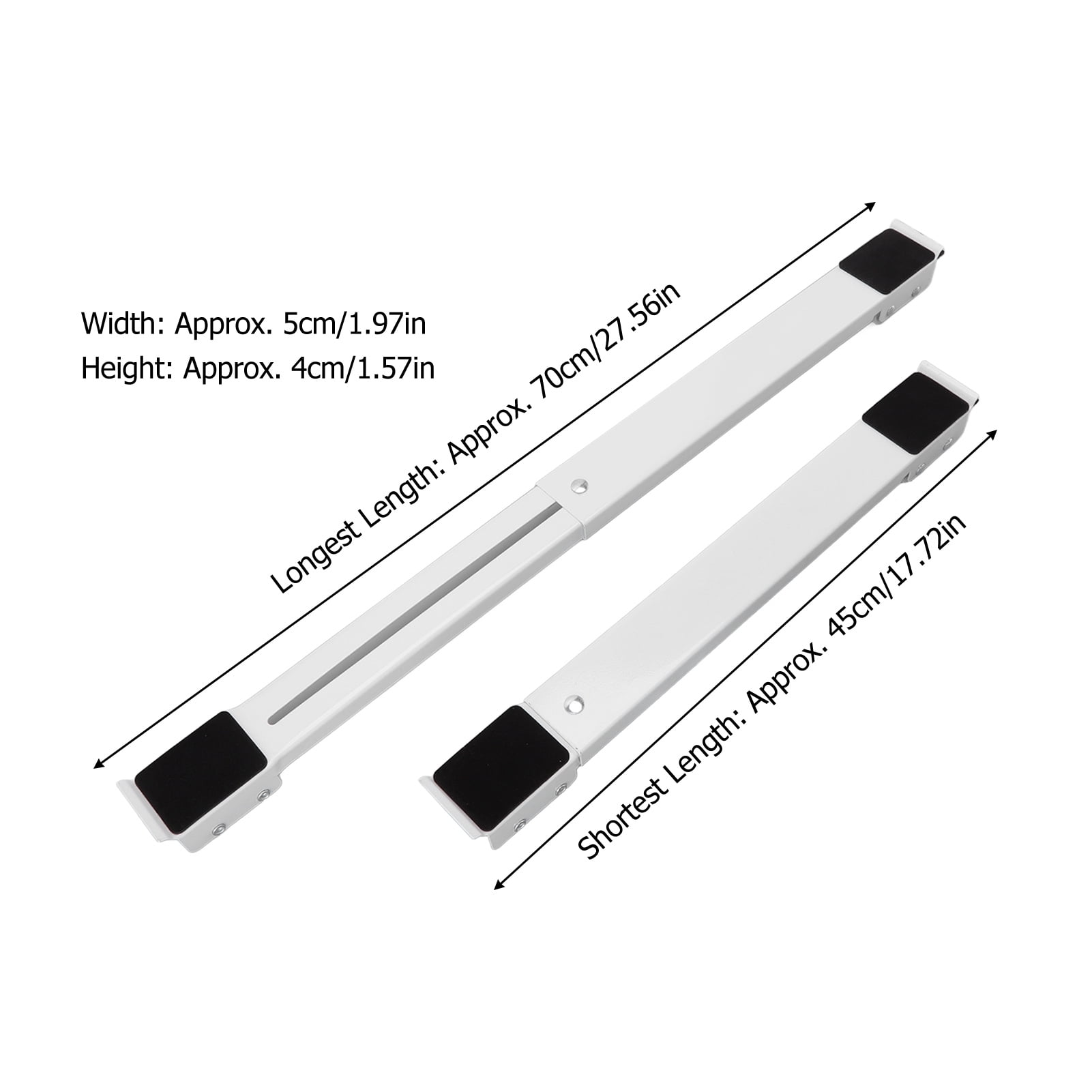 Appliance Rollers Washing Machine Wheels, Heavy Duty Furniture Mobile Roller for Washing Machines, Refrigerators, Dryers and Dishwashers, Support 300kg (Blanco)