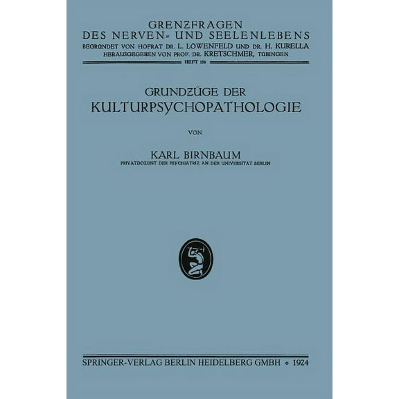 GrundzÃ¼ge Der Kulturpsychopathologie, (Paperback)
