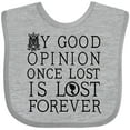 thumbnail image 3 of Inktastic Jane Austen Good Opinion Quote Girls Baby Bib, 3 of 4