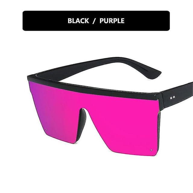 Gafas de sol Uv400 con montura grande de nueva tendencia, gafas de sol retro para hombre/mujer Afortunado Sencillez