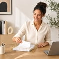 thumbnail image 5 of Metal Letter Tray Desktop Paper Organizer – Stackable A4 Letter Size Metal File Tray for Office Desk, Mail, Papers, Notebooks, 5 of 7