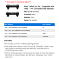 thumbnail image 2 of Front Tie Rod End Set - Compatible with 1992 - 1999 Chevy C1500 Suburban 1993 1994 1995 1996 1997 1998, 2 of 2