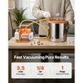 thumbnail image 2 of KFFKFF 3 Gallon Vacuum Chamber with Pump, 3.5 CFM, Single Stage Vacuum Pump, Stainless Steel Degassing Chamber Kit with Tempered Glass Lid, 5 ft Hose, 2 of 9