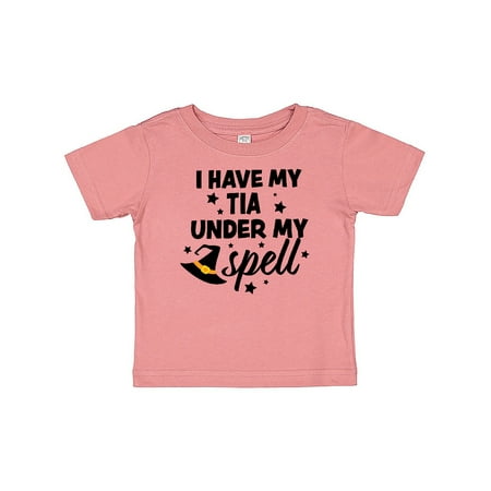 

Inktastic I Have My Tia Under My Spell with Cute Witch Hat Gift Baby Boy or Baby Girl T-Shirt