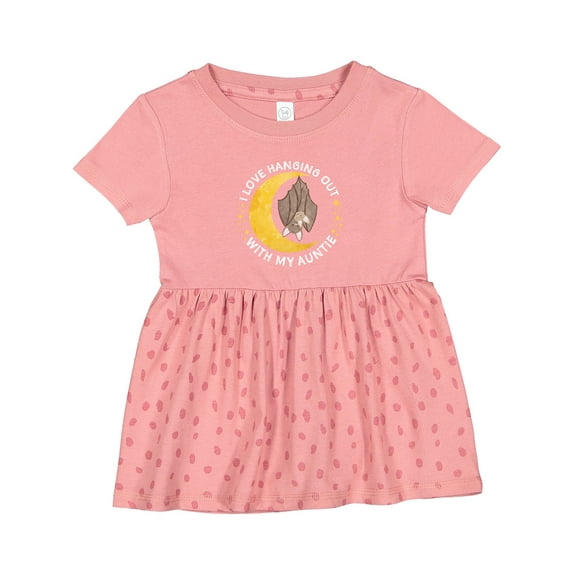 Inktastic I Love Hanging out with My Auntie Bats Girls Baby Dress