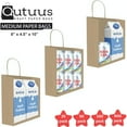 thumbnail image 4 of Kraft Paper Gift Bags with Handles 8x4.5x10 25Pcs Brown Gift Bags Bulk Medium Size Small Business Bags, Party Bags, Retail Kraft Shopping Bags, 4 of 9