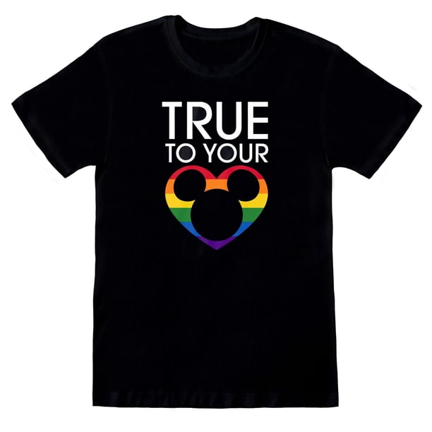Disney - Camiseta True To Your Corazón para Adultos Unisex (Negro)