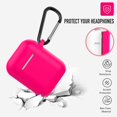 thumbnail image 2 of Coffea Protective Silicone Case with Keychain for AirPods 1 & 2 (Front LED Not Visible) (Rose), 2 of 7