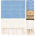 thumbnail image 3 of Mykonos 2-Pack Turkish Cotton Hand Towels – Parliament Blue Boho, 40x19 in, Soft Absorbent Decorative Bathroom Towel Set, 3 of 14