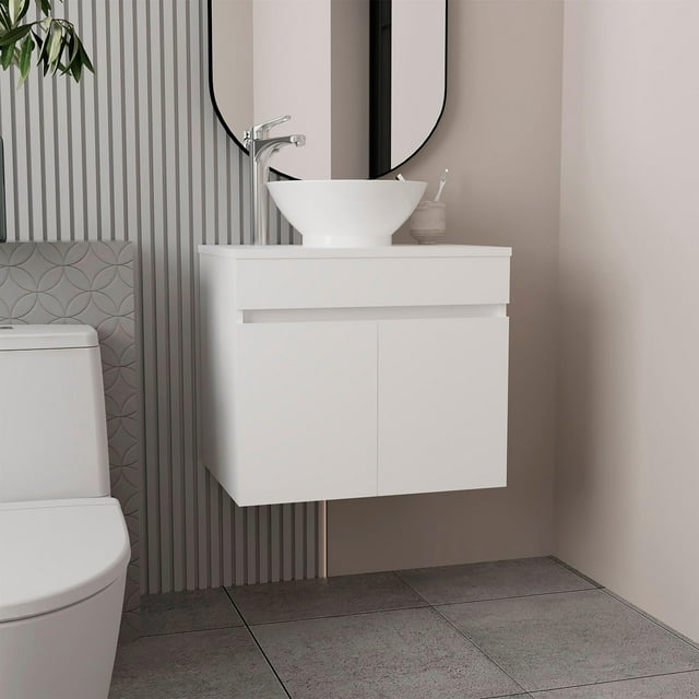 Vessel Sink Vanity Manchester Engineered Wood White