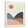 thumbnail image 3 of Designart 'Minimalist Vintage Landscape With Lake At Sunset' Modern Framed Canvas Wall Art Print, 3 of 5