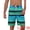 Green, variant on Unique Bargains Men's Drawstring Stripes Printed Color Block Beach Pool Board Shorts 28 Red