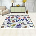 thumbnail image 2 of SKYSONIC 72x48in Wildflower Lavender Flower Area Rug, Watercolor Summer Floor Carpet for Indoor Living Dining Room and Bedroom Area, 2 of 7