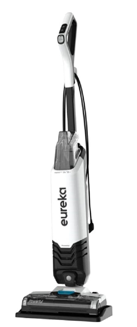 for Hard Floors and Area Rugs Eureka FC8 2-in-1 Wet Dry Vacuum Cleaner and Mop for Multi-Surface Lightweight Black and White Self-Cleaning System