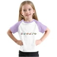thumbnail image 6 of THDHVS Newborn Girl Clothes, Cute Tops for Teen Girls, Girls Summer T Shirts Casual Cap Sleeve Crewneck Raglan Tops Purple 11-12 Years, 6 of 8