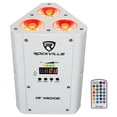 thumbnail image 2 of 12 Rockville RF WEDGE WHITE RGBWA+UV Battery Wireless DMX Up Lights+Controller, 2 of 12