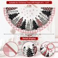 thumbnail image 4 of Christmas Tree Skirt 48 Inch, Pink and White Buffalo Plaid Xmas Tree Skirt, Winter Christmas Tree Mat for Home Party Holiday Indoor Outdoor Decorations, 4 of 6