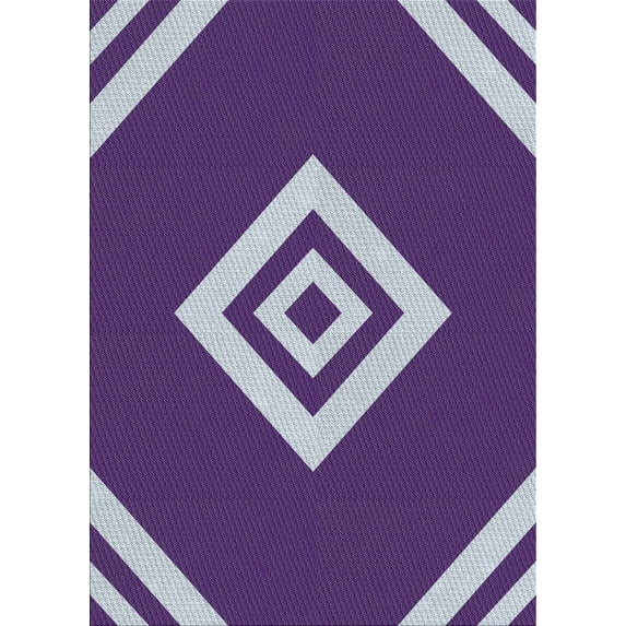 Ahgly Company Machine Washable Indoor Rectangle Transitional Indigo Purple Area Rugs, 2' x 4'