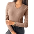 thumbnail image 3 of Redhotype Flattering Straw Yellow Knit Top - Sleek & Comfy for Any Occasion!, 3 of 3