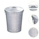 thumbnail image 2 of Cubo de basura metálico redondo para exteriores, diseño vintage, versátil, para jardín, resistente, contenedor de almacenamiento, compostador, cubo de 23 litros, 2 of 10
