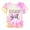 1-Pink882, variant on WOYY Girls Birthday T Shirt Tie Dyed Letter Print Short Sleeve T-Shirt Kids Tee, Sizes 1-13