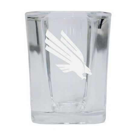 

North Texas 2 oz Square Shot Glass Laser Etched Logo Design - Pack of 2