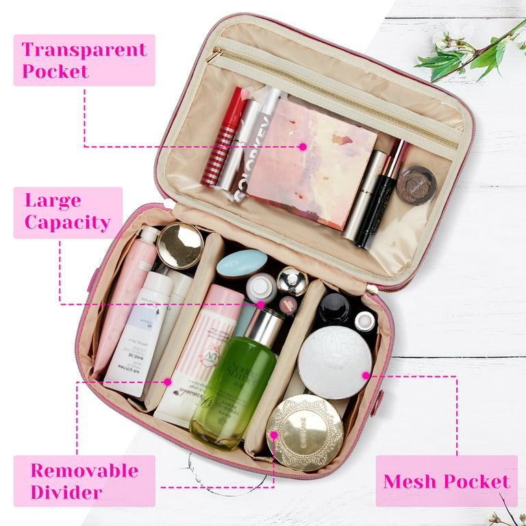 Waterproof Cosmetics Bag, Translucent Cosmetic Bag Lipstick Case Storage Bag  Travel Toiletry Bag Makeup Brush Bag