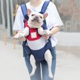thumbnail image 4 of Pet Carrier Creative Stripe Adjustable Head Leg out Pet Backpack Pet Carry Bag, 4 of 8