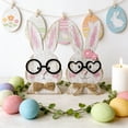 thumbnail image 6 of KOYPTL 2Pcs Easter Rustic Table Decorations White Wooden Bunny Couple Block Signs with Glasses Gifts Happy Easter Centerpiece for Tables Kitchen Home Shelf Office Farmhouse Tiered Tray Decor Presents, 6 of 10