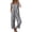 AL12-Gray, variant on Linen Jumpsuits For Women Cap Sleeve Button Down V Neck Overalls Loose Wide Leg Flowy Beach Daily Rompers With Pockets Pink S