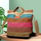thumbnail image 5 of Bolso de lona Multicolor, bolso cruzado informal cómodo a la moda de gran capacidad para mujer, tamaño libre Multicolor, 5 of 12