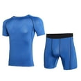 thumbnail image 2 of heyac Men's Workout Sets Athletic Clothes Soccer Shirts Shorts 3 Pack Basketball Running Gym Football Outfits Summer, 2 of 4
