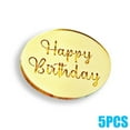 thumbnail image 2 of 20Pcs Happy Birthday Cake topper Acrylic Cupcake Disc topp Ers Rose Gold Party Silver Cake Decor for Birthday Party Dessert, 2 of 9