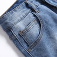thumbnail image 4 of TIREOW Boys Skinny Ripped Denim Pants Elastic Slim Fit Fashionable Destroyed Jeans Zipper Button Down Denim Trousers, 4 of 7