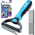 thumbnail image 1 of GHSDFBB Dematting Comb for Dog and Cat, Pet Grooming Rake and Brushes for Small, Medium Large Dogs 17+9 Double Sided Deshedding Tool Removes Knots & Tangled Hair, 1 of 7