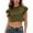 Army Green, variant on CAIXAI T Shirts for Women Casual Short Sleeve Solid Summer Tops Women Comfort Workout Shirts Women Basic Tee Business Beach Vacation Blouses Clothes