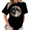 1-Black, variant on Women Grey Full Moon Celestial Lunar Planet Graphic Crew Neck Daily Casual Short Sleeve S-5XL Black Tops