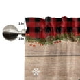 thumbnail image 6 of Fashnice Rod Pocket Kitchen Valance Christmas Cafe Tier Bathroom Scarf Xmas Short Window Curtain Thermal Insulated Half Window Drapes Style-G 2pc-Tier Curtain: W:42''x H:54'', 6 of 6