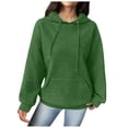 thumbnail image 1 of WEAIXIMIUNG Chandails en Molleton pour Femmes Sans Capuche avec Graphiques Mode Décontractée Couleur Unie Pull Ample à Manches Longues Patchwork, 1 of 6