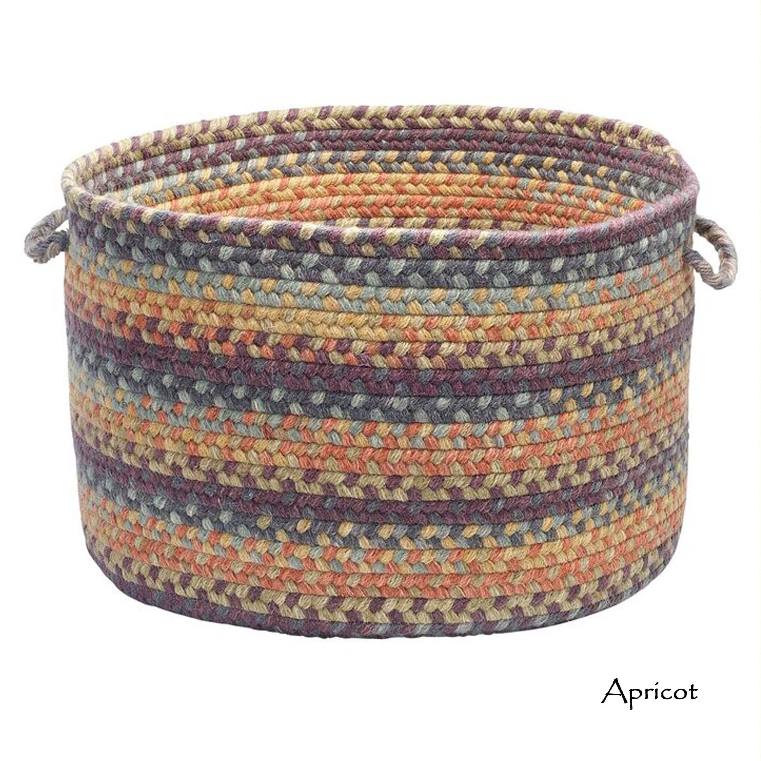 Colonial Mills Wool Spacedye Large Floor Storage Basket with Handles