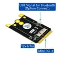 thumbnail image 4 of Sywqhk Mini PCI-E a placa convertidora WiFi de 12 + 6 pines Módulo adaptador WLAN inalámbrico mPCI-e, 4 of 8