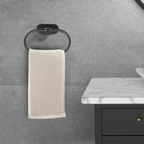 OFFIGAM Hand Towel Holder for Bathroom Towel Hanger Stainless Steel Black 1Pack